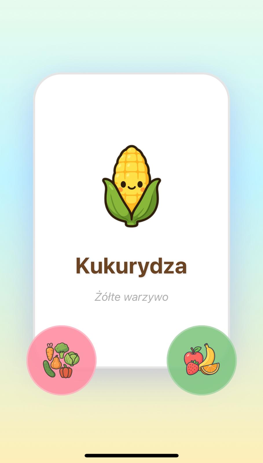 Kategoryzacja — dopasowywanie owoców i warzyw